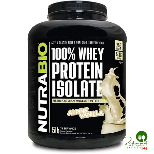 NutraBio 100% Whey Protein Isolate 75 Servings