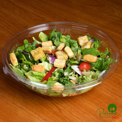 Sabert 13064A50 FreshPack 64 oz. Clear PET Round Shallow Bowl - 50/Case