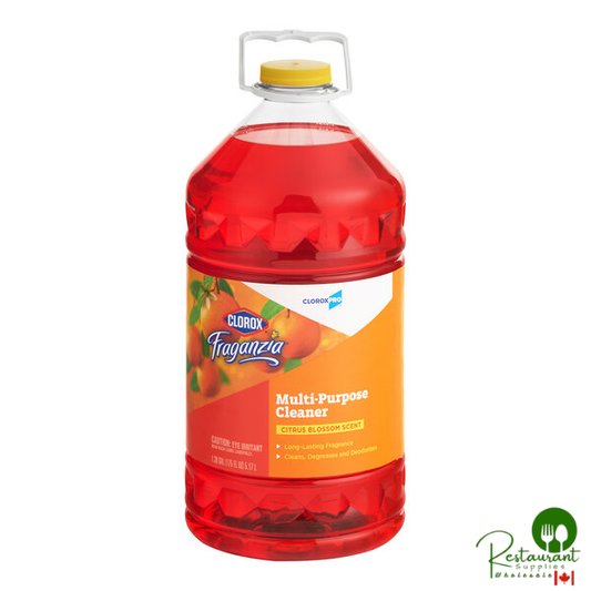 CloroxPro Clorox Fraganzia CLO60615CT 1.36 Gallon Citrus Blossom Scent Multi-Purpose Cleaner - 3/Case