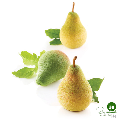 Silikomart PERA & FICO 115 5 Compartment 3D Pears Silicone Baking Mold with Plastic Support - 2 5/16" x 2 1/8" x 3" Cavities