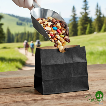 Metalcraft SBB4 Black 4 1/4" x 2 1/2" x 3 3/4" Mini Snack Bag by Prime - 250/Case