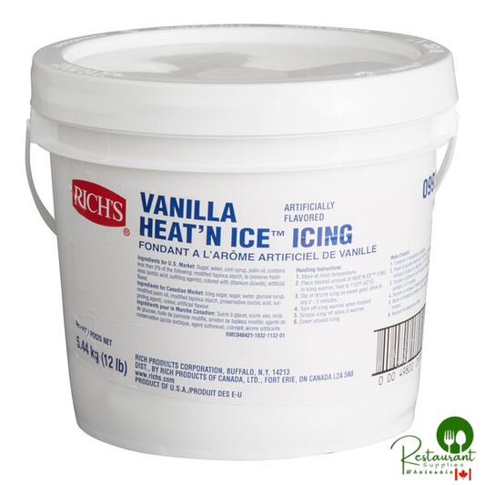 Rich's Vanilla Heat 'n Ice Donut & Roll Icing - 12 lb. Pail