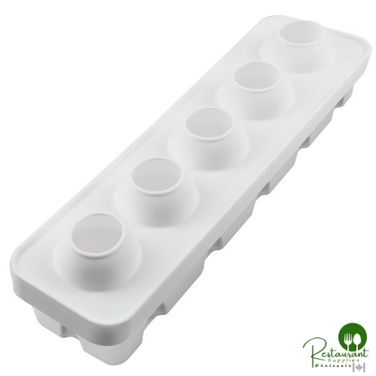 Silikomart PERA & FICO 115 5 Compartment 3D Pears Silicone Baking Mold with Plastic Support - 2 5/16" x 2 1/8" x 3" Cavities