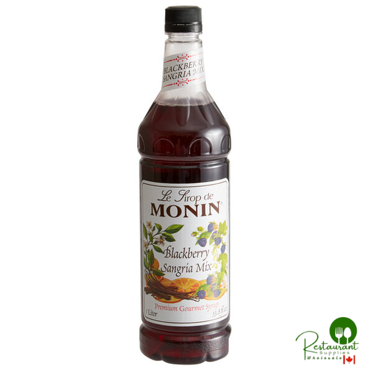 Monin Premium Blackberry Sangria Mix 1 Liter - 4/Case