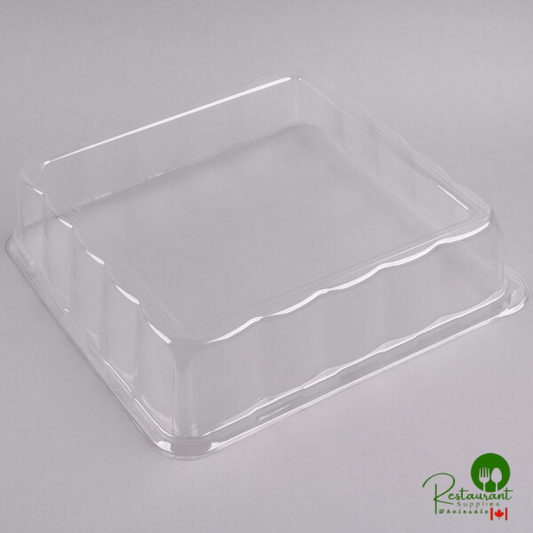 Fineline DDSQ1212.L Platter Pleasers 12" x 12" Clear Plastic Square Dome Lid - 50/Case