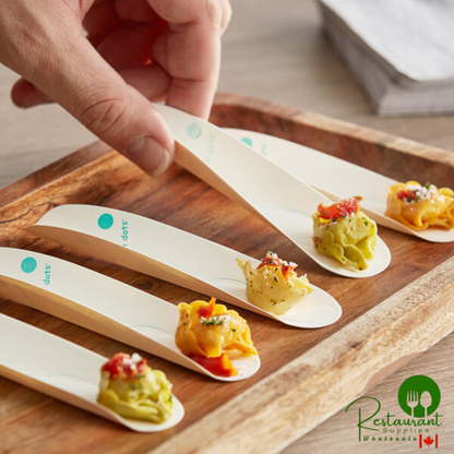 EcoTensil® AquaDot™ 5" Compostable Paperboard Spoon - 2,500/Case