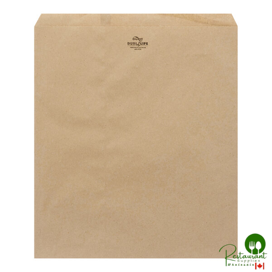 Duro 15" x 18" Brown Merchandise Bag - 500/Bundle