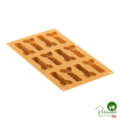 Silikomart Scampo 12 Compartment Lobster Tail Silicone Baking Mold - 1 5/8" x 9/16" x 3 3/16" Cavities SCAMPO