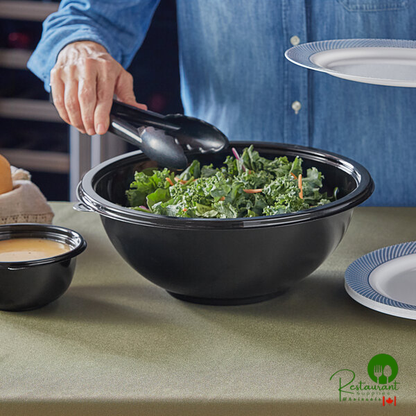 160 oz. Black PET Plastic Round Catering / Serving Bowl By Prime - 25/Case