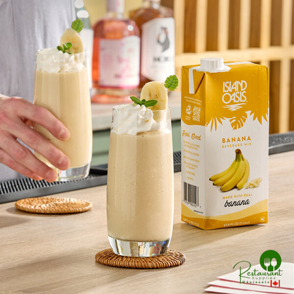 Island Oasis Banana Beverage Mix 1 Liter - 12/Case