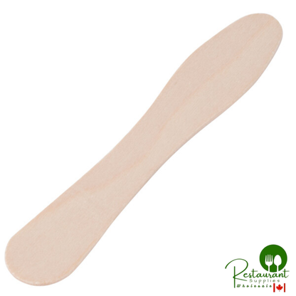 Royal Paper R832 3 1/2" Eco-Friendly Unwrapped Wooden Taster Spoon - 10,000/Case