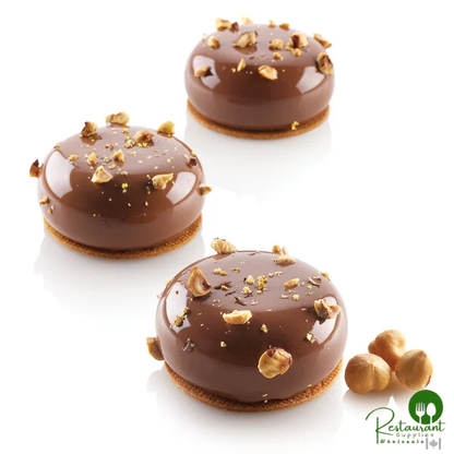 Silikomart STONE 85 8 Compartment Silicone Baking Mold with Border - 2 1/2" x 2 1/2" x 1 1/8" Cavities