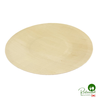 VerTerra 5" Round Alpine Birch Wood Plate - 300/Case