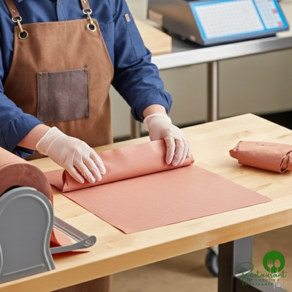 24'' x 700' 40 lb. Pink / Peach Butcher Paper Roll By Prime