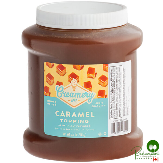 Creamery Ave. Caramel Dessert / Sundae Topping 1/2 Gallon - 6/Case