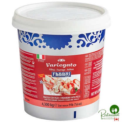 Fabbri 4.3 kg Strawberry Variegate / Marbling - 3/Case