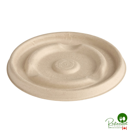 World Centric Compostable Fiber Lid for 8-16 oz. Barrel Bowls - 500/Case