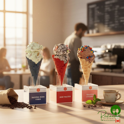 The Konery Red Velvet Waffle Cones - 144/Case