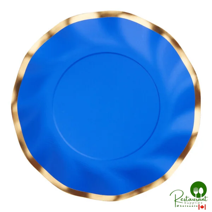 Sophistiplate 8" Everyday Blue Wavy Paper Salad Plate - 96/Case