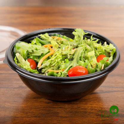 Sabert 92032T300 FreshPack 32 oz. Black Round Bowl - 300/Case