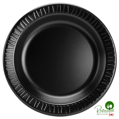 Dart 10PBQR Quiet Classic 10 1/4" Black Laminated Round Foam Plate - 500/Case