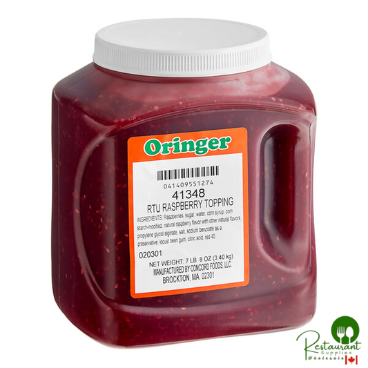 Oringer Raspberry Dessert / Sundae Topping 3/4 Gallon