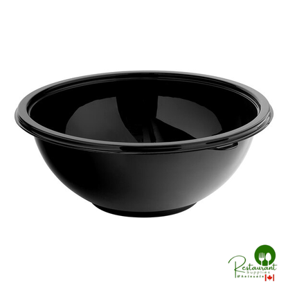 160 oz. Black PET Plastic Round Catering / Serving Bowl By Prime - 25/Case
