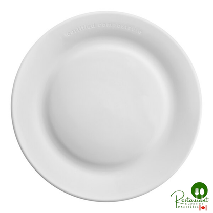 World Centric ZeroWare Reusable 9" PLA White Plate - 50/Case