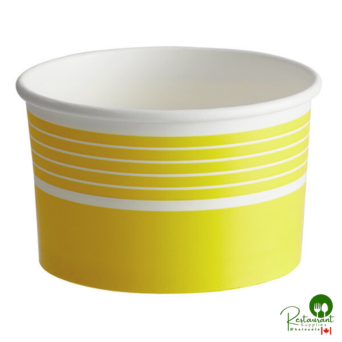 16 oz. Yellow Paper Frozen Yogurt / Soup / Food Cup By Prime - 1,000/Case