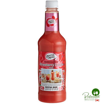 Master of Mixes 1 Liter Strawberry Colada Mix - 12/Case