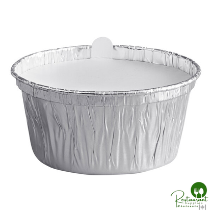 4 oz. Round Foil Ramekin Cup with Board Lid By Prime - 500/Case
