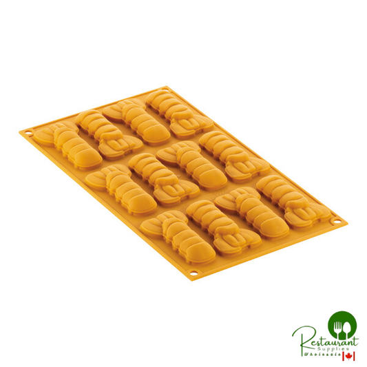 Silikomart Scampo 12 Compartment Lobster Tail Silicone Baking Mold - 1 5/8" x 9/16" x 3 3/16" Cavities SCAMPO