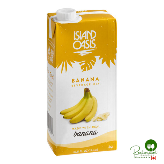 Island Oasis Banana Beverage Mix 1 Liter - 12/Case
