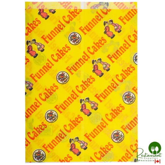 11" x 15" x 1 1/2" Funnel Cake Bag with Funnel Cake Design - 1,000/Case
