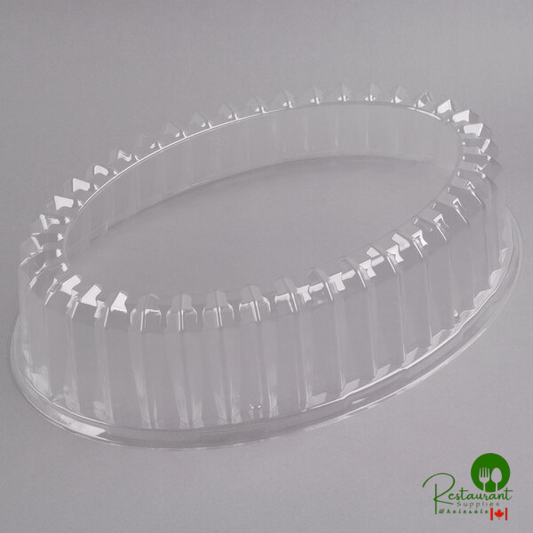 Fineline DDOS916.L Platter Pleasers 16" x 11" Clear Plastic Oval Dome Lid - 50/Case