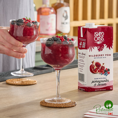 Island Oasis Wildberry Pom Beverage Mix 1 Liter - 12/Case