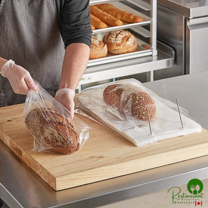 LK Packaging 10BG-097515W 9 3/4" x 4 1/2" x 15" Plastic Food / Bread Bag on Wicket Dispenser - 1,000/Box