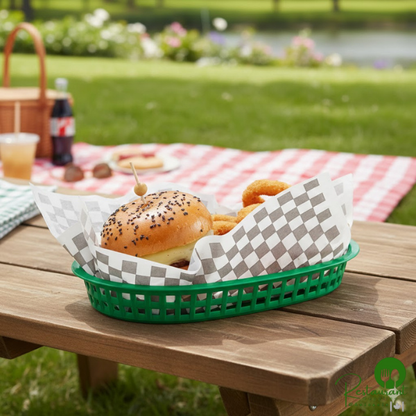 12" x 12" Small Black Check Deli Sandwich Wrap Paper By Prime - 5,000/Case