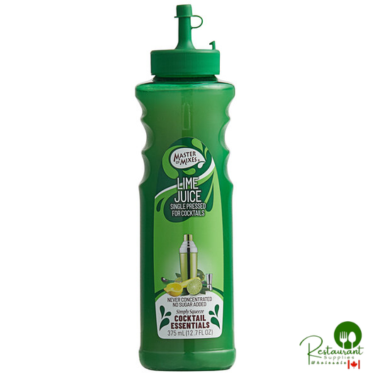 Master of Mixes 375 mL Single Pressed Lime Juice - 12/Case