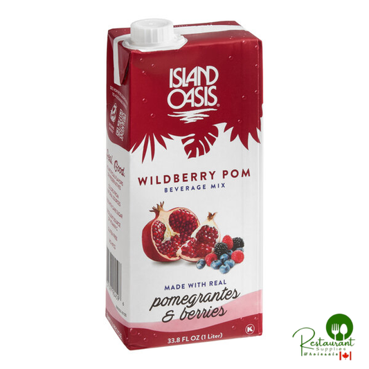 Island Oasis Wildberry Pom Beverage Mix 1 Liter - 12/Case