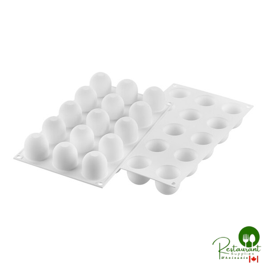 Silikomart Curve Dome 15 Compartment White Silicone Baking Mold - 1 9/16" x 1 9/16" Cavities CURVE DOME 40