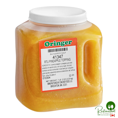 Oringer Pineapple Dessert / Sundae Topping 3/4 Gallon
