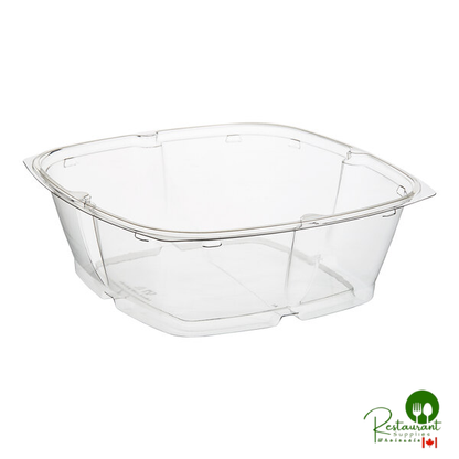 Sabert Catering Pop-Top 80 oz. Clear PET One-Compartment Square Bowl - 50/Case