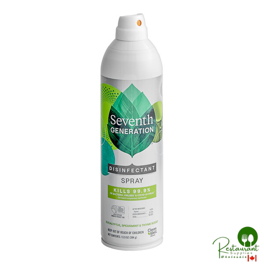 Seventh Generation 22981 13.9 fl. oz. Eucalyptus, Spearmint, and Thyme Disinfectant Spray - 8/Case