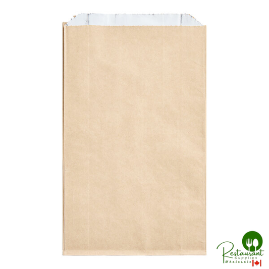 Bagcraft 5" x 1 3/4" x 8" Foil Insulated Kraft Sandwich Bag - 1,000/Case