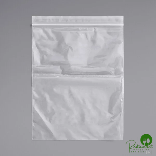 12" x 18" 2 Mil Clear LDPE Zip Top Bag By Prime - 1,000/Case