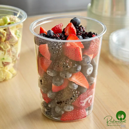 32 oz. Ultra Clear Recycled PET Plastic Round Deli Container By Prime - 500/Case