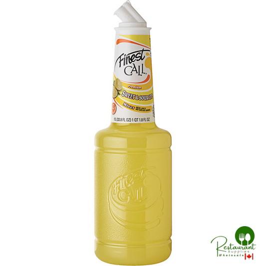 Finest Call 1 Liter Premium Lite Sweet and Sour Mix - 12/Case