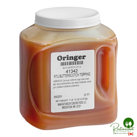 Oringer Butterscotch Dessert / Sundae Topping 3/4 Gallon - 3/Case