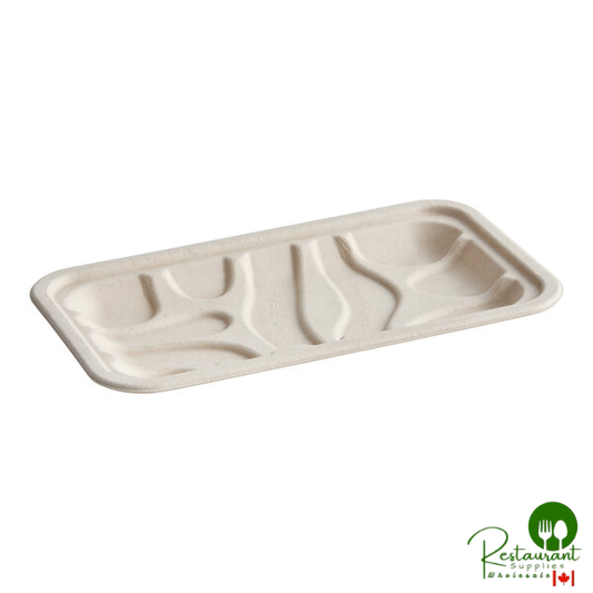 World Centric 8 5/16" x 4 7/8" x 11/16" Compostable Fiber Meat Tray - 500/Case